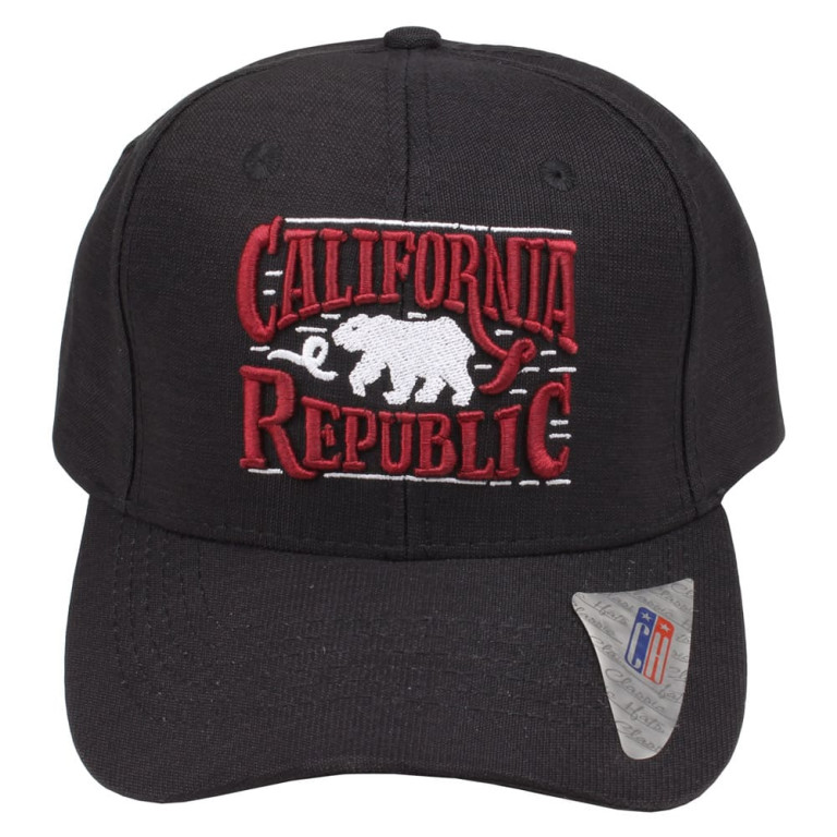Boné Aba Curva Classic Hats Twill Califórnia Republic Preto