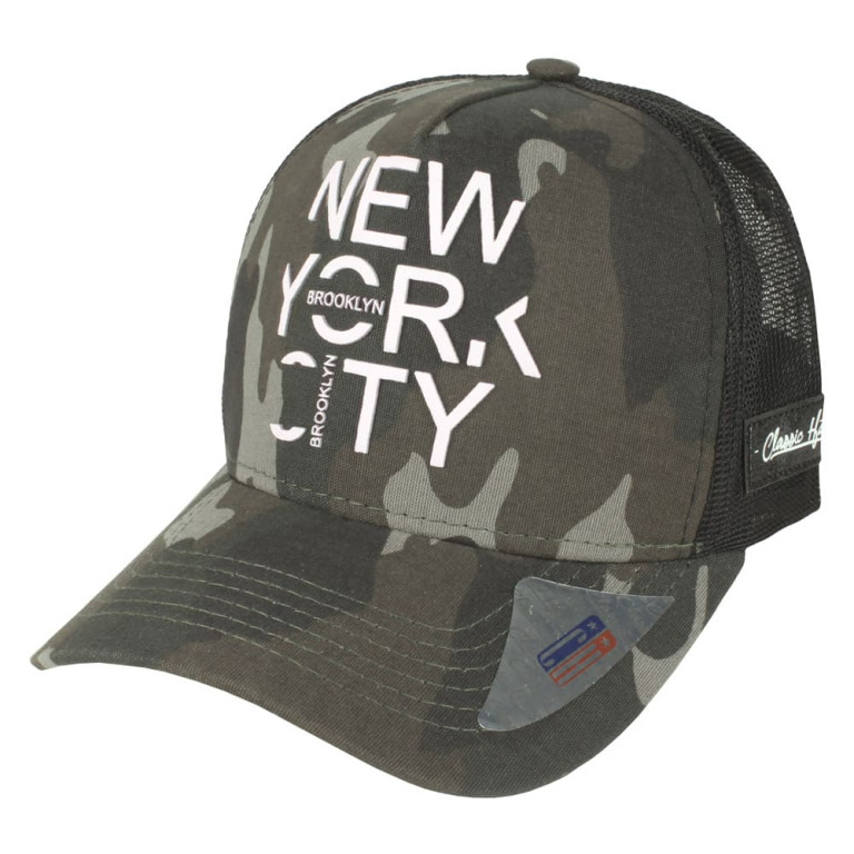 Boné Aba Curva Snapback Trucker Classic Hats Camuflado New York