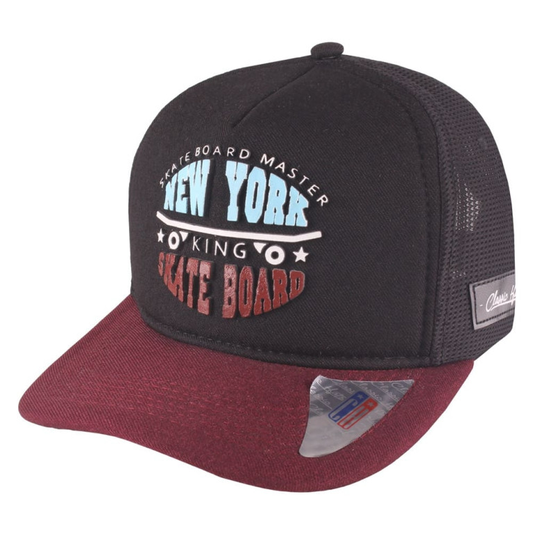 Boné Aba Curva Snapback Truker Classic Hats New York Skate Board