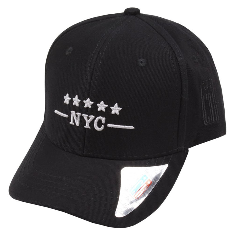 Boné Infantil Aba Curva Classic Hats NYC Estrelas Preto 1