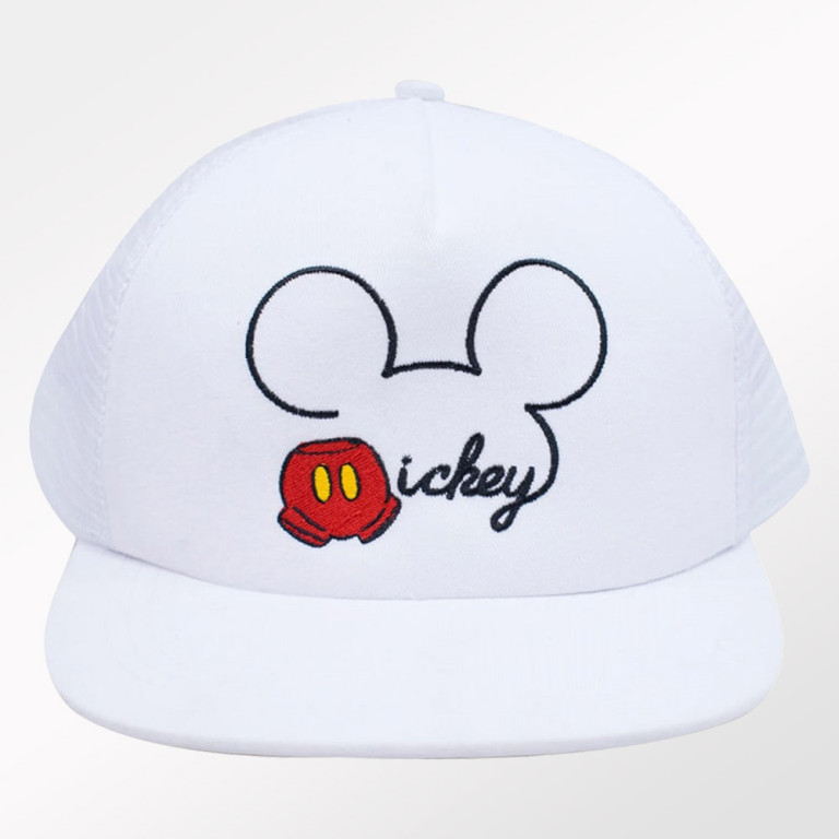 Boné Infantil Aba Reta Branco Mickey